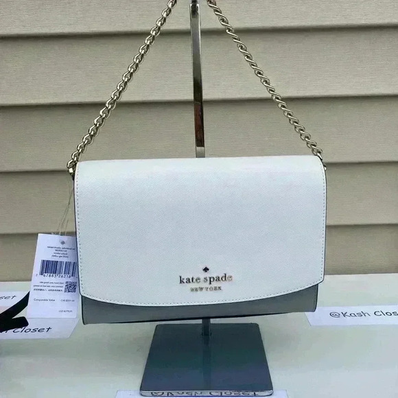 Kate Spade Carson Crossbody Purse Convertible Shoulder Bag Nimbus Grey - Picture 11 of 12